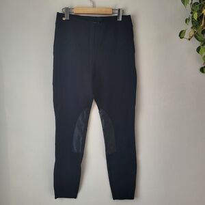 Ralph Lauren Women's Black Goth Chic Equestrian Fitted Riding Pants